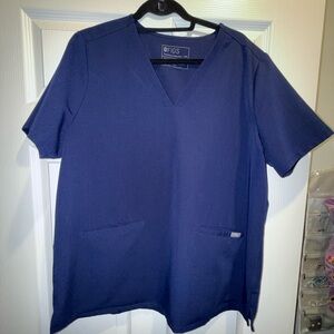 Figs Navy Casma Top